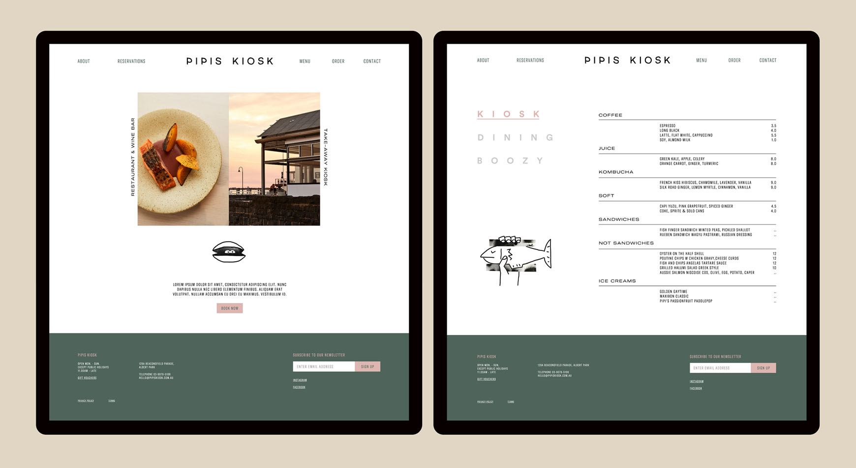 Pipis Kiosk — Website Design