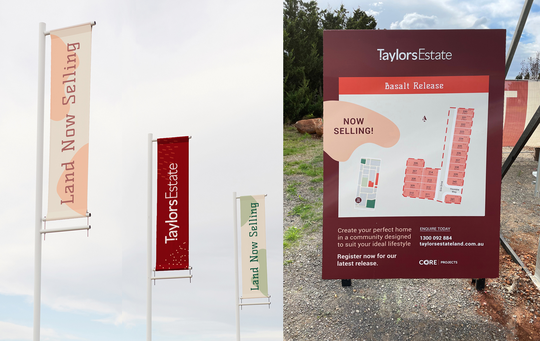 Taylors Estate - Site Signage