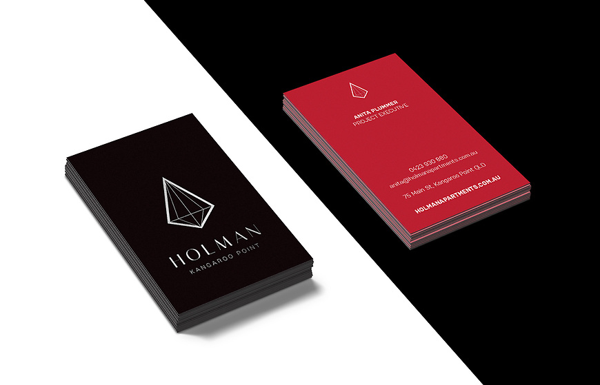 Holman, Kangaroo Point Apartments - Sales Agent Business Cards by Small & Co