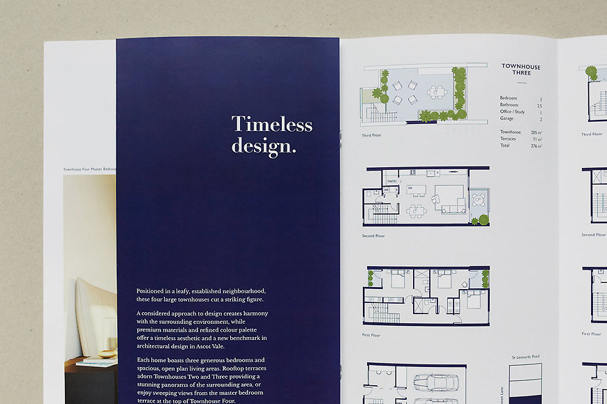 Leonard & Lane, Ascot Vale Townhouses - Brochure and Marketing Floorplans by Small & Co