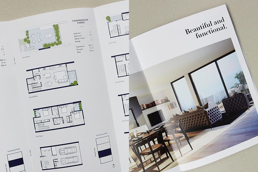 Leonard & Lane, Ascot Vale Townhouses - Brochure and Marketing Floorplans by Small & Co