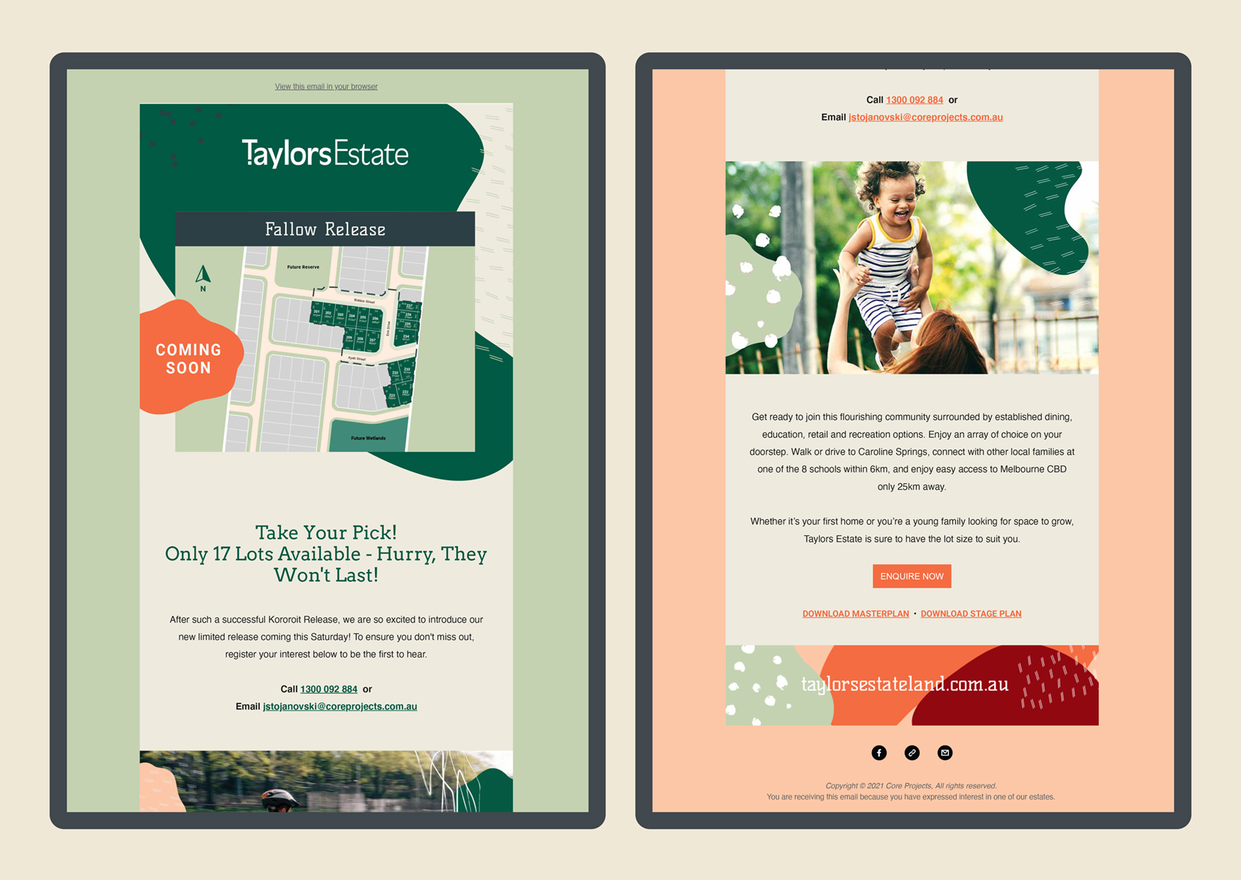 Taylors Estate - Marketing EDMs